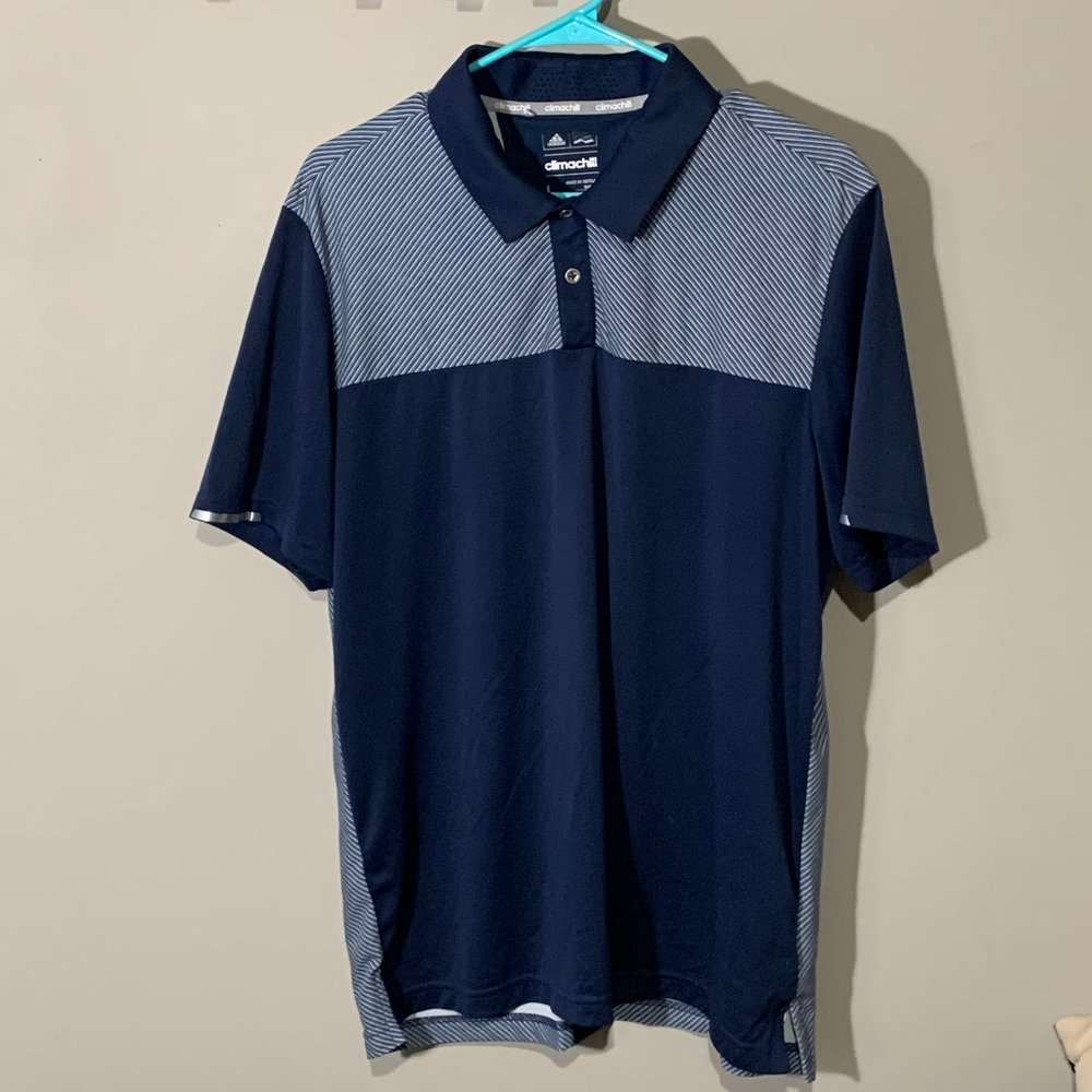 Adidas Men's Climachill Tonal Stripe Polo